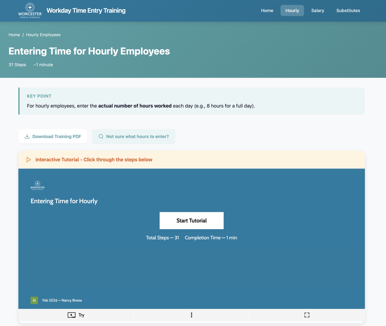 Time Training